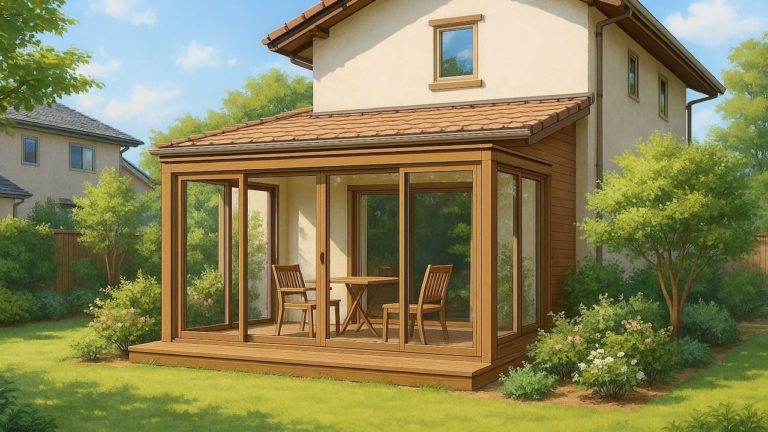 愛知県の戸建て外構に施工されたテラス囲い・サンルームのイメージ