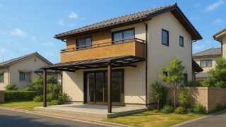 明石市の戸建て外構に施工されたテラス屋根のイメージ