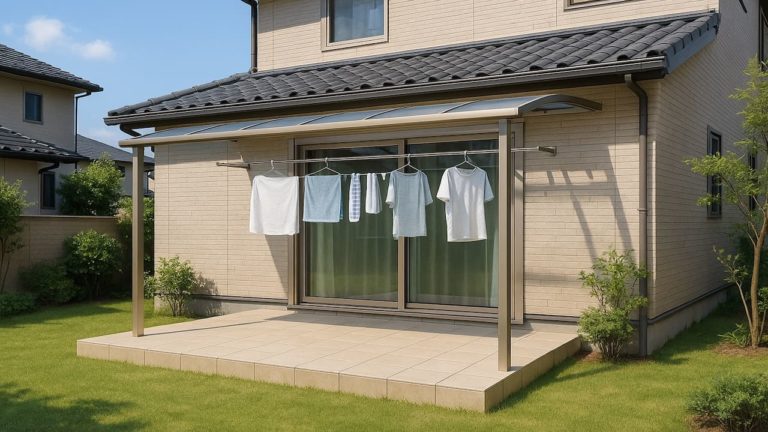 安城市の戸建て外構に施工されたテラス屋根のイメージ