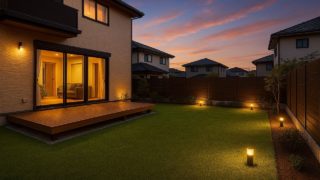 筑紫野市の戸建て外構に施工された人工芝のイメージ