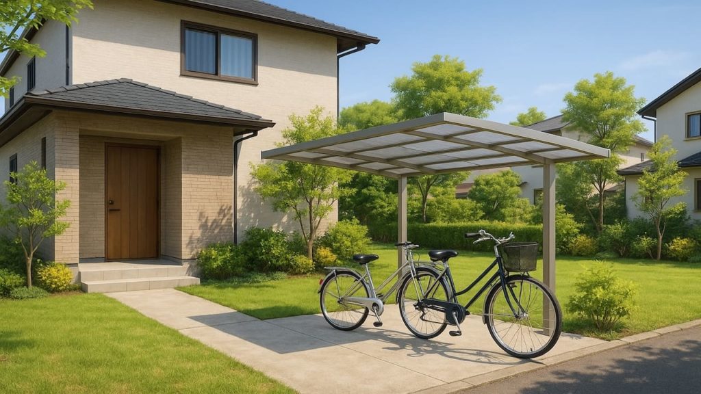 【筑紫野市】自転車置き場の費用感｜屋根を大きめにする条件とは？