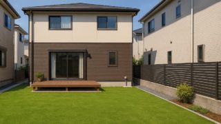 調布市の戸建て外構に施工された人工芝のイメージ