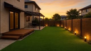 富士見市の戸建て外構に施工された人工芝のイメージ