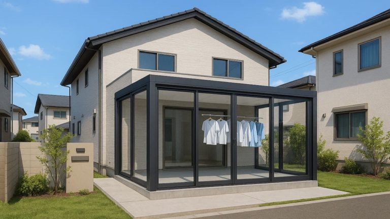 富士見市の戸建て外構に施工されたテラス囲い・サンルームのイメージ