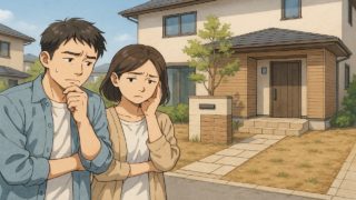 藤沢市の外構工事の失敗にがっかりする夫婦のイメージ