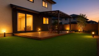 【群馬県】人工芝 工事の価格相場|古い家でも垢抜ける配置5選 群馬県の戸建て外構に施工された人工芝のイメージ