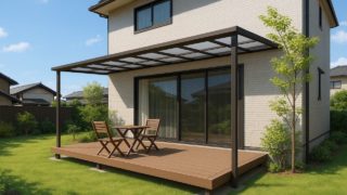 浜松市の戸建て外構に施工されたテラス屋根のイメージ