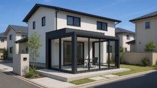 半田市の戸建て外構に施工されたテラス囲い・サンルームのイメージ