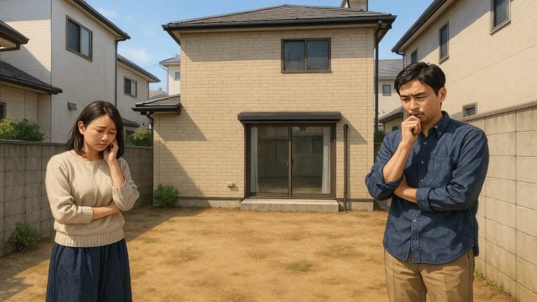 東村山市の外構工事の失敗にがっかりする夫婦のイメージ