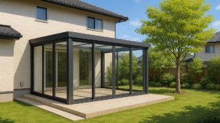 茨城県の戸建て外構に施工されたテラス囲い・サンルームのイメージ