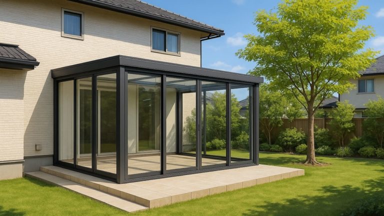 茨城県の戸建て外構に施工されたテラス囲い・サンルームのイメージ