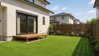 市川市の戸建て外構に施工された人工芝のイメージ