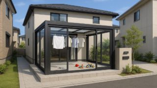 【市川市】テラス囲い・サンルームの総額相場|冬でも暖かく過ごす工夫5つ 市川市の戸建て外構に施工されたテラス囲い・サンルームのイメージ