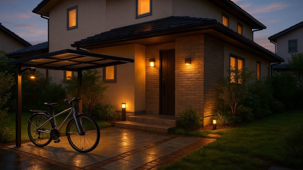 【今治市】自転車置き場の費用感｜家の側面を活かしてローコスト