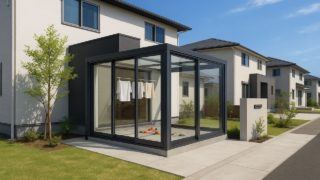 伊勢市の戸建て外構に施工されたテラス囲い・サンルームのイメージ