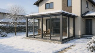 【金沢市】テラス囲い・サンルームの費用と注意点|後悔しない選び方5選 金沢市の戸建て外構に施工されたテラス囲い・サンルームのイメージ