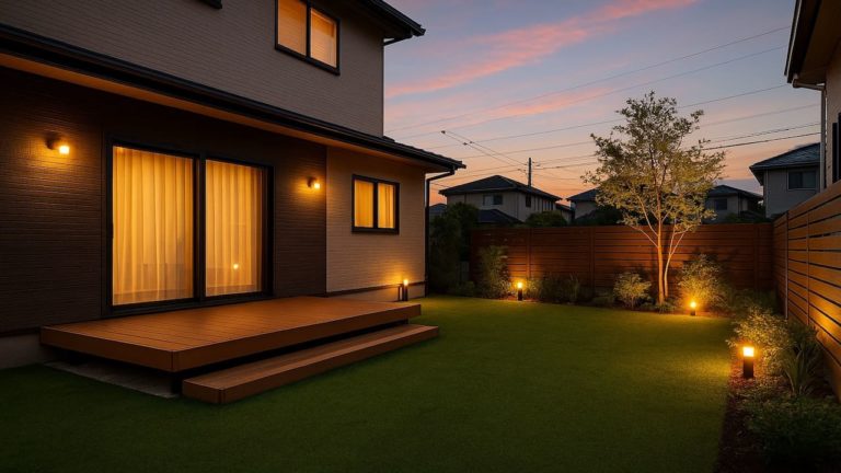 鹿屋市の戸建て外構に施工された人工芝のイメージ