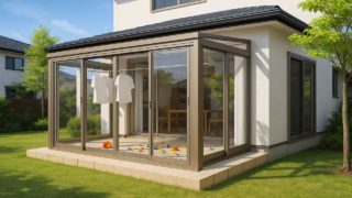 鹿屋市の戸建て外構に施工されたテラス囲い・サンルームのイメージ