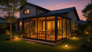 橿原市の戸建て外構に施工されたテラス囲い・サンルームのイメージ