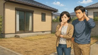 春日部市の外構工事の失敗にがっかりする夫婦のイメージ