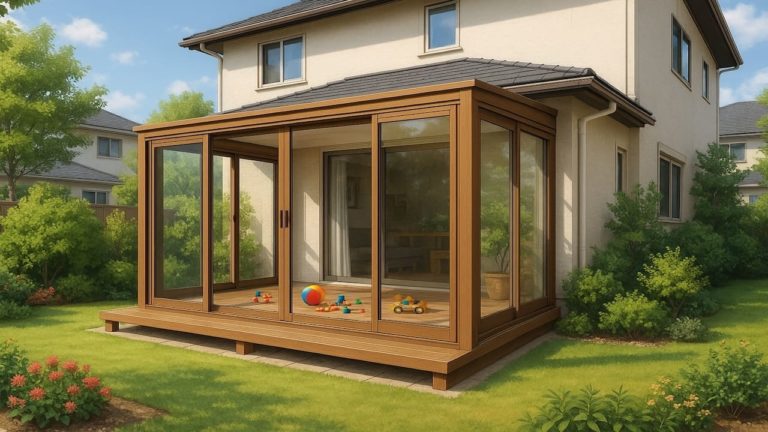 川越市の戸建て外構に施工されたテラス囲い・サンルームのイメージ