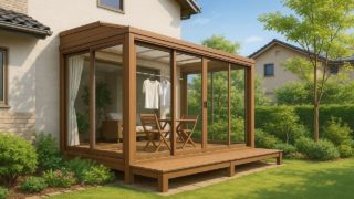 川口市の戸建て外構に施工されたテラス囲い・サンルームのイメージ