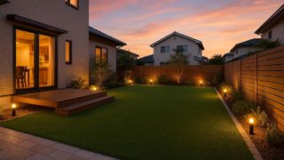 霧島市の戸建て外構に施工された人工芝のイメージ