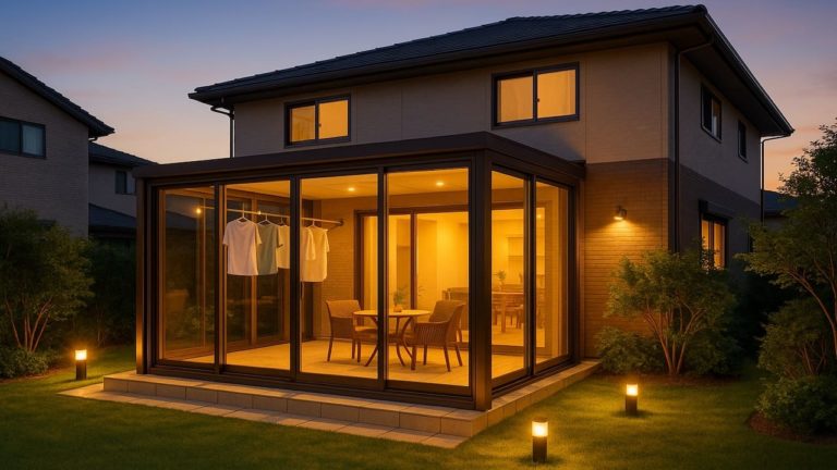 木更津市の戸建て外構に施工されたテラス囲い・サンルームのイメージ