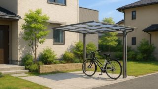 北九州市の戸建て外構に施工されたサイクルポートのイメージ