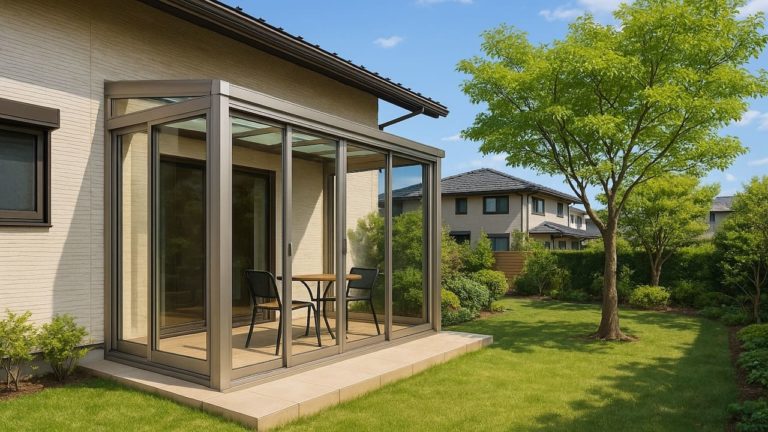 高知県の戸建て外構に施工されたテラス囲い・サンルームのイメージ