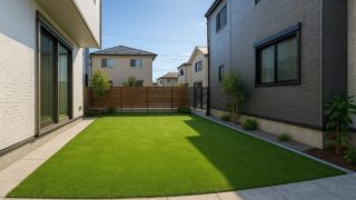 【小平市】人工芝の費用|メンテを減らす掃除のコツ5つ 小平市の戸建て外構に施工された人工芝のイメージ
