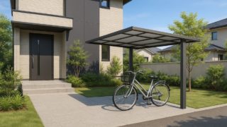 【小金井市】自転車置き場の費用感|見積もりで見るべき項目 小金井市の戸建て外構に施工された自転車置き場のイメージ