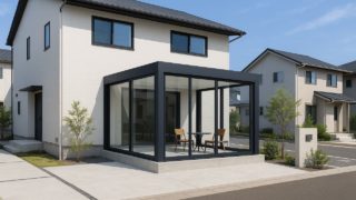 小牧市の戸建て外構に施工されたテラス囲い・サンルームのイメージ