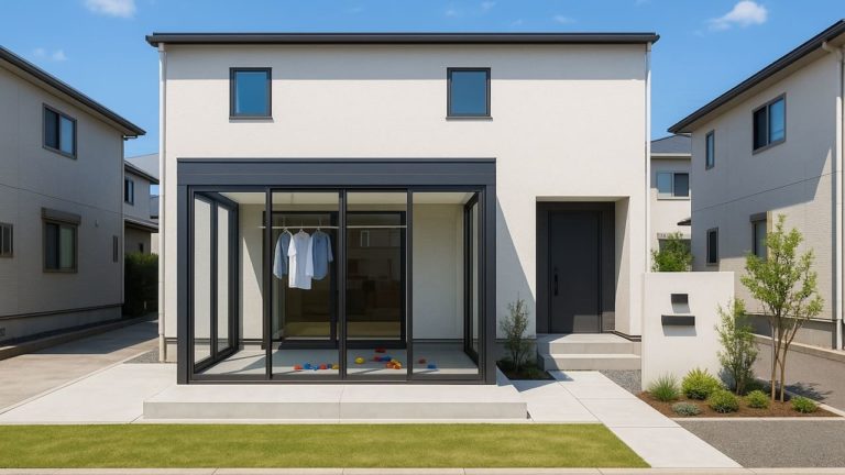 江南市の戸建て外構に施工されたテラス囲い・サンルームのイメージ