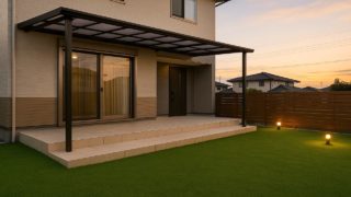 鴻巣市の戸建て外構に施工された人工芝のイメージ