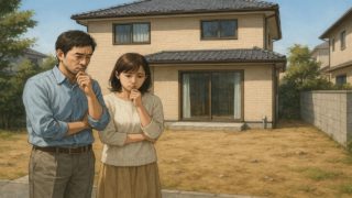 鴻巣市の外構工事の失敗にがっかりする夫婦のイメージ