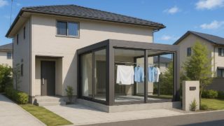 鴻巣市の戸建て外構に施工されたテラス囲い・サンルームのイメージ