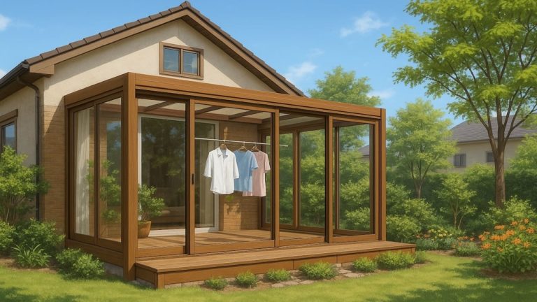 熊谷市の戸建て外構に施工されたテラス囲い・サンルームのイメージ