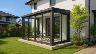 久留米市の戸建て外構に施工されたテラス囲い・サンルームのイメージ