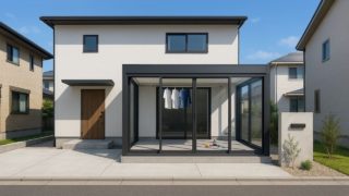 桑名市の戸建て外構に施工されたテラス囲い・サンルームのイメージ