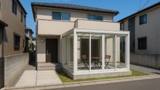 町田市の戸建て外構に施工されたテラス囲い・サンルームのイメージ