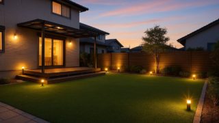 前橋市の戸建て外構に施工された人工芝のイメージ