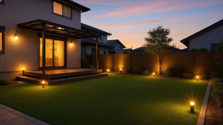 前橋市の戸建て外構に施工された人工芝のイメージ