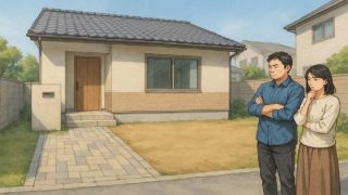 前橋市の外構工事の失敗にがっかりする夫婦のイメージ