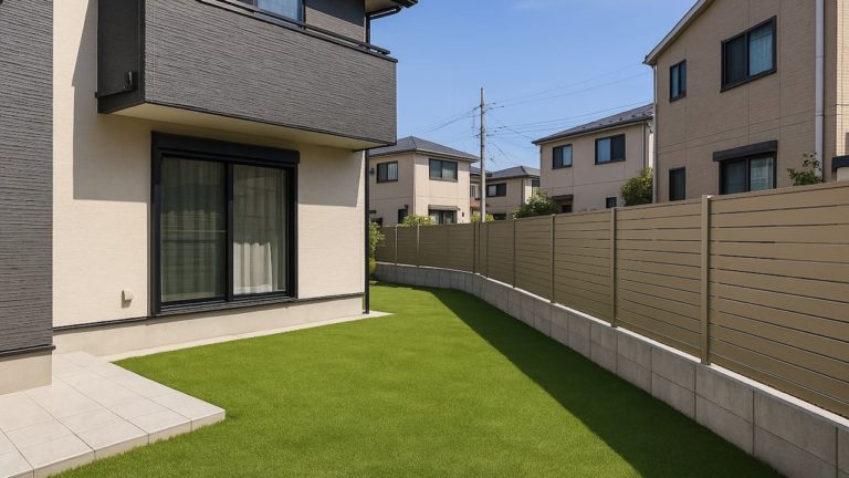 松原市の戸建て外構に施工された人工芝のイメージ