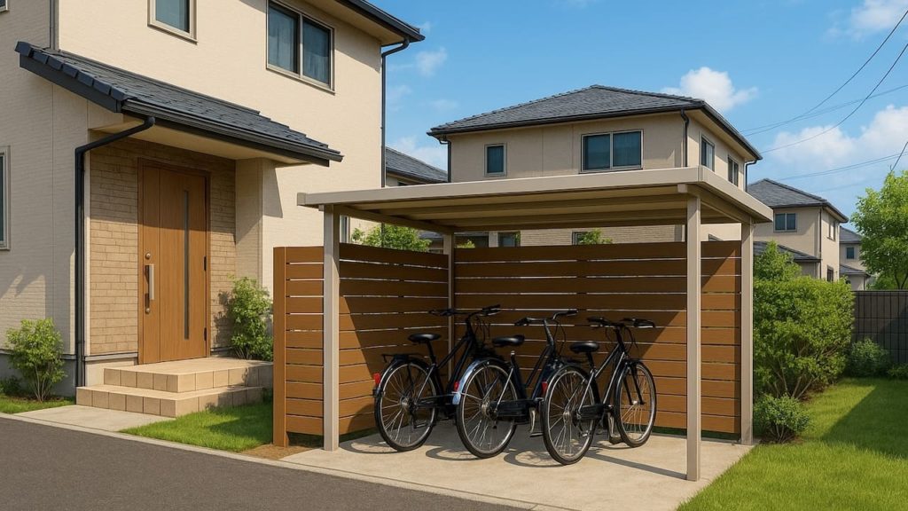 【松戸市】自転車置き場の本体＋施工費｜物置一体型にするコツ