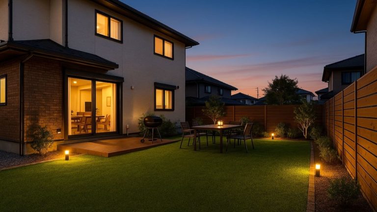 松阪市の戸建て外構に施工された人工芝のイメージ