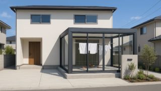 松阪市の戸建て外構に施工されたテラス囲い・サンルームのイメージ