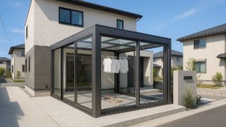 三重県の戸建て外構に施工されたテラス囲い・サンルームのイメージ