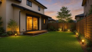 三郷市の戸建て外構に施工された人工芝のイメージ